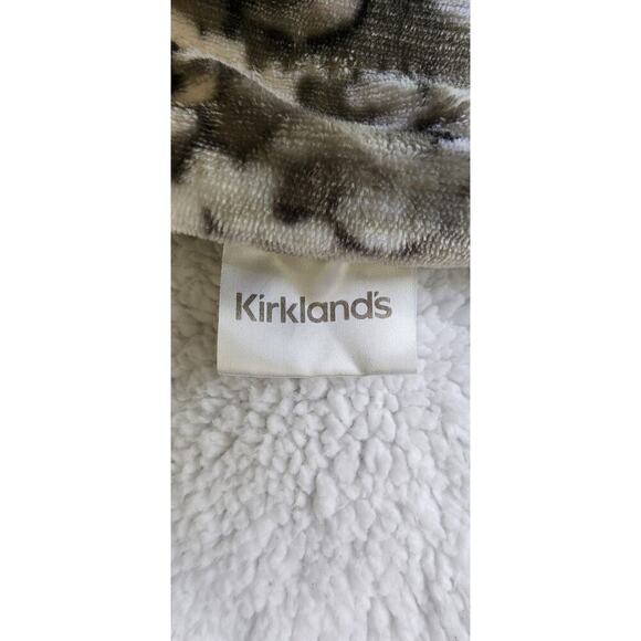 Kirkland Super Soft Damask Luxe Plush 60" X 50" Blanket Throws Gray/White - Picture 3 of 4